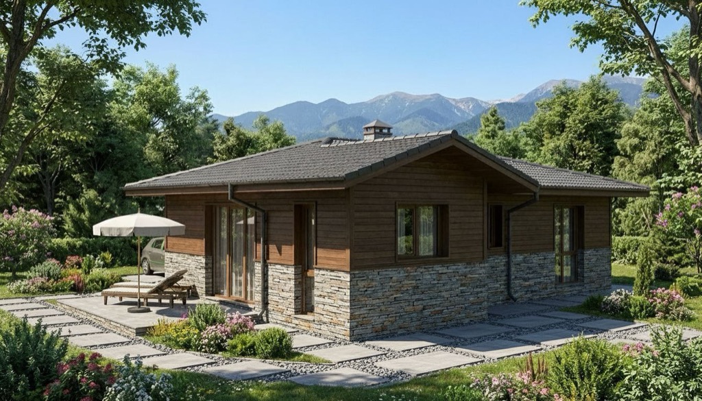 Къща C-105 — Задна фасада