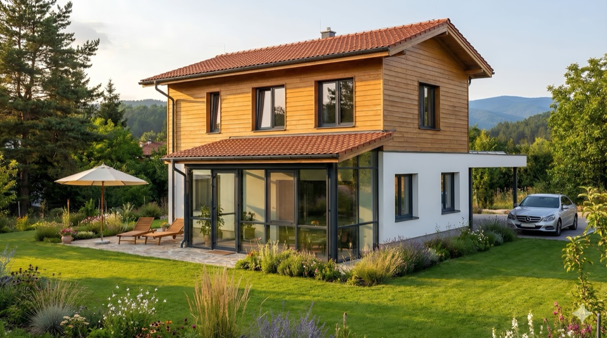 Къща B-103 — Задна фасада